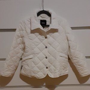 Girls Quilted Jacket - cream size 6